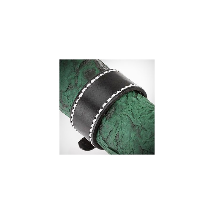 Bracelet Homme en Cuir Noir Large