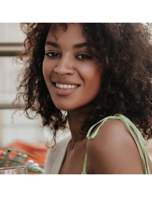 Piercing anneau doré lotus septum daith acier chirurgical