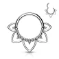 Piercing anneau septum daith filigrane foral argenté