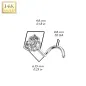 Piercing nez en or blanc 14 carats fleur élégante