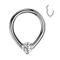 Piercing anneau septum daith larme strass