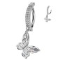 Piercing nombril anneau clicker pendentif papillon Piercing nombril anneau clicker pendentif papillon