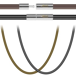 Collier en Caoutchouc avec Fermoir Acier Inoxydable – Mixte