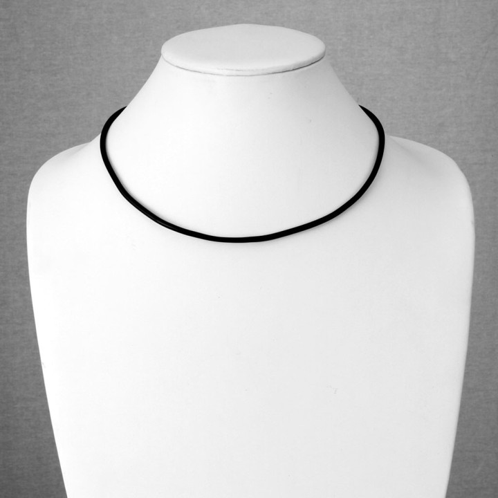 Collier en Caoutchouc avec Fermoir Acier Inoxydable – Mixte