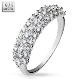 Bague Femme en Argent 925 et Oxydes de Zirconium – Élégance Raffinée