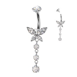 Piercing nombril libellule titane ASTM F136 – Élégant et brillant