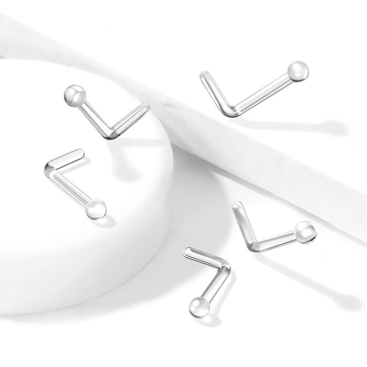 Piercing nez retainer Bioflex transparent – Boule 2 mm