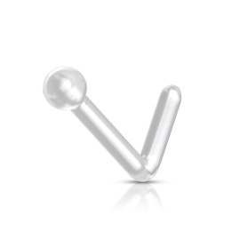 Piercing nez retainer Bioflex transparent – Boule 2 mm