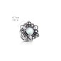 Piercing tunnel filigrane opalite blanche fleur Piercing tunnel filigrane opalite blanche fleur
