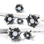 Piercing tunnel filigrane opalite blanche fleur Piercing tunnel filigrane opalite blanche fleur