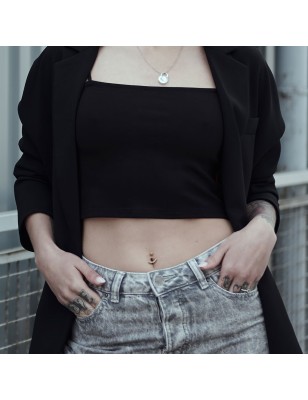 Piercing nombril or rose 14K avec strass – Chic et lumineux