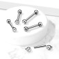 Piercing d'oreille double strass blanc
