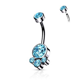 Piercing nombril turquoise – Éclat bleu lumineux