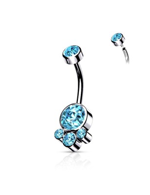 Piercing nombril turquoise – Éclat bleu lumineux