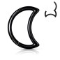 Piercing daith anneau noir lune Piercing daith anneau noir lune