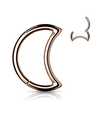 Anneau lune rose gold – Piercing daith en acier