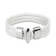 Bracelet cuir blanc 4 cordes