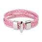 Bracelet cuir rose 4 cordes