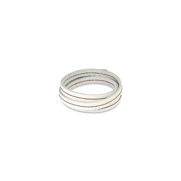 Bracelet cuir vert triple lanière