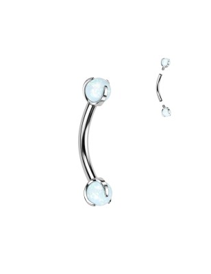 Piercing arcade titane opale blanche – Bijou pour le rook