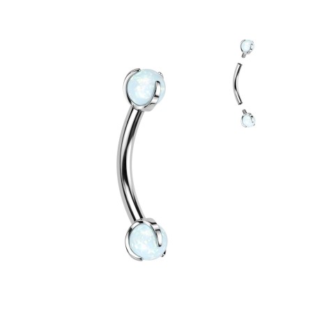 Piercing arcade titane opale blanche – Bijou pour le rook