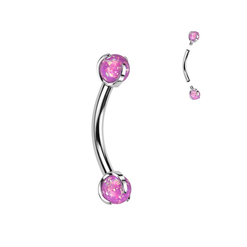 Piercing arcade titane opales roses Piercing arcade titane opales roses