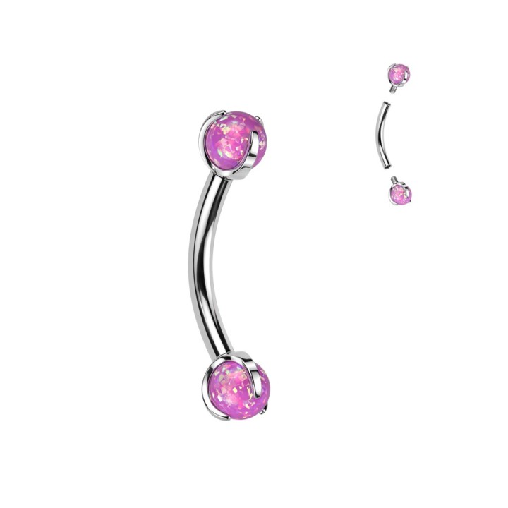 Piercing arcade titane opale rose – Bijou pour le rook