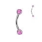 Piercing arcade titane opales roses Piercing arcade titane opales roses