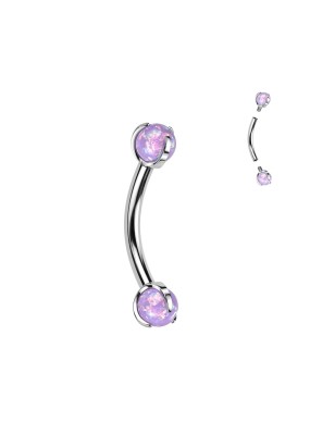 Piercing arcade titane opale violette – Bijou pour le rook