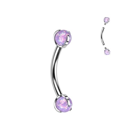 Piercing arcade titane opale violette – Bijou pour le rook