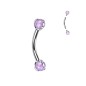 Piercing arcade titane opales violettes