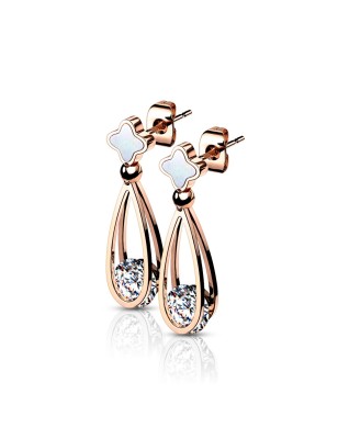 Boucles d’Oreilles Femme Rose Gold – Élégance et Éclat Intemporel