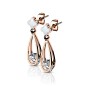 Boucles d'oreilles en acier rose gold gouttes