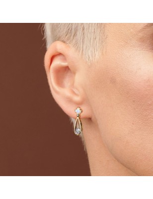 Boucles d’Oreilles Femme Acier Doré – Élégance et Éclat Intemporel