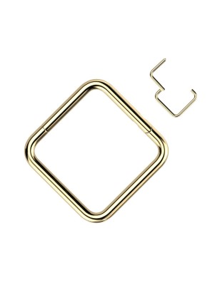 Anneau carré doré en titane – Septum & cartilage