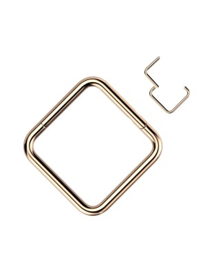 Anneau carré rose gold en titane – Septum & cartilage