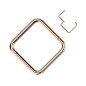 Piercing anneau carré en titane rose gold