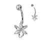 Piercing nombril fleur pétales marquises Piercing nombril fleur pétales marquises