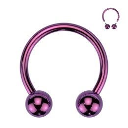 Fer à cheval titane violet – Piercing daith & septum