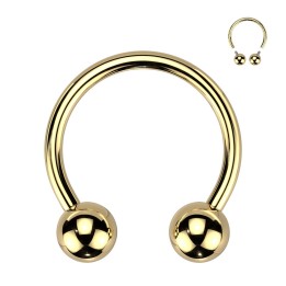 Piercing fer à cheval titane doré – Septum, Daith, Arcade, Téton