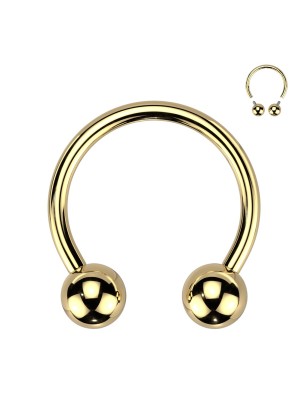 Piercing fer à cheval titane doré – Septum, Daith, Arcade, Téton