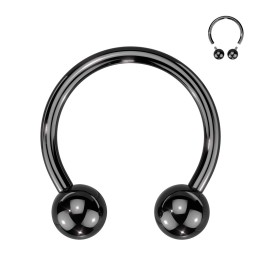 Piercing fer à cheval titane noir – Septum, Daith, Arcade, Téton