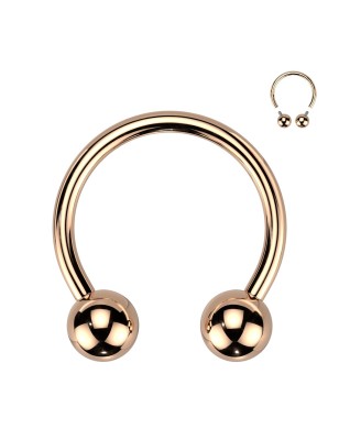 Piercing fer à cheval titane rose gold – Septum, Daith, Arcade, Téton
