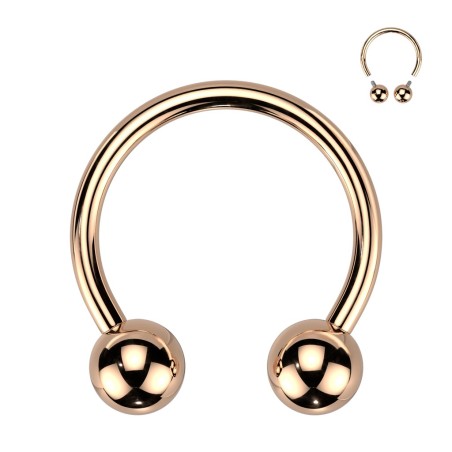 Piercing fer à cheval titane rose gold – Septum, Daith, Arcade, Téton