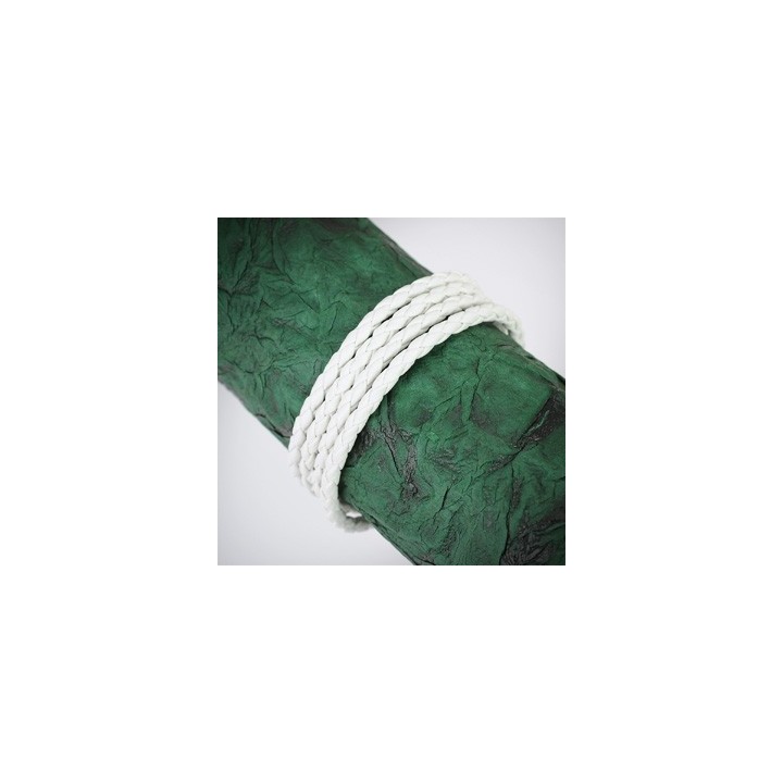 Bracelet cuir blanc 4 cordes