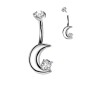 Piercing nombril titane croissant de lune Piercing nombril titane croissant de lune