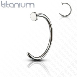 Anneau de nez titane disque plat – Hypoallergénique & confortable