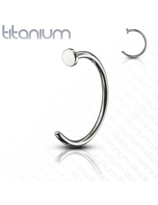 Anneau de nez titane disque plat – Hypoallergénique & confortable