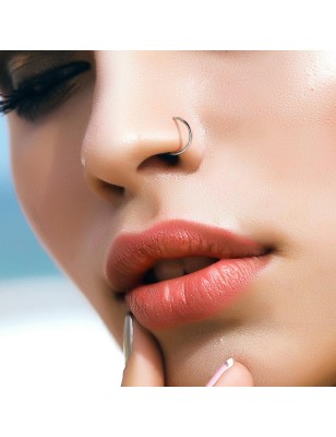 Anneau de nez titane disque plat – Hypoallergénique & confortable