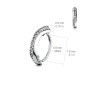 Piercing nez anneau ligne de zircons